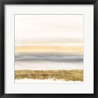 Framed Gold and Gray Sand III