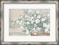 Framed White Bouquet Neutral