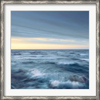 Framed Lake Superior Waves Navy Crop