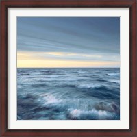 Framed Lake Superior Waves Navy Crop