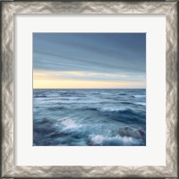 Framed Lake Superior Waves Navy Crop