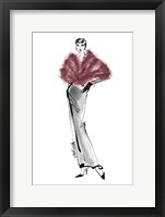 Fifties Fashion I v2 Plum Framed Print