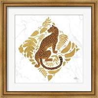 Framed Big Cat Beauty VI Gold