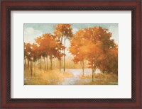 Framed Autumn Lake Orange