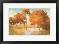 Framed Autumn Lake Orange