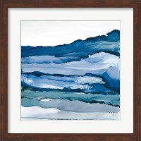 Framed Blue Grayscape III