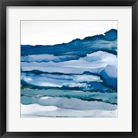 Blue Grayscape III Framed Print