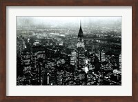Framed Manhattan at Night Rich Black