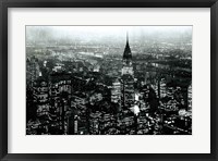 Framed Manhattan at Night Rich Black