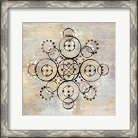 Framed 'Neutral Mandala I Crop' border=