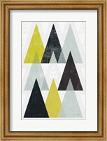 Framed Mod Triangles IV Yellow Black