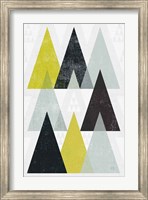 Framed Mod Triangles IV Yellow Black