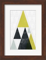 Framed Mod Triangles III Yellow Black