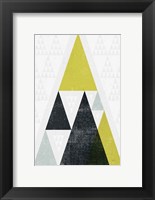 Framed Mod Triangles III Yellow Black