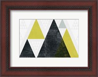 Framed Mod Triangles I Yellow Black