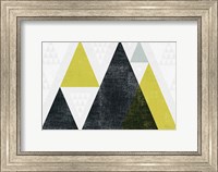 Framed Mod Triangles I Yellow Black
