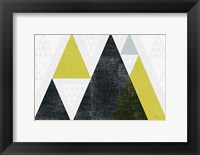 Framed Mod Triangles I Yellow Black