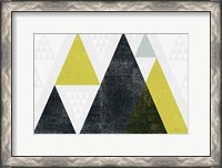 Framed Mod Triangles I Yellow Black