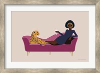 Framed Wild Lounge I Pink Couch