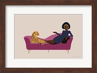 Framed Wild Lounge I Pink Couch