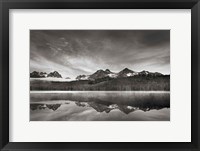 Framed Little Redfish Lake at Sunrise