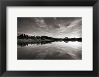 Framed Oxbow Bend sunset Grand Teton National Park