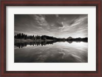 Framed Oxbow Bend sunset Grand Teton National Park