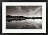 Framed Oxbow Bend sunset Grand Teton National Park