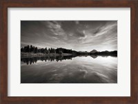 Framed Oxbow Bend sunset Grand Teton National Park