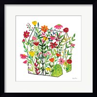 Framed 'Greenhouse Blooming IV' border=