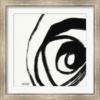 Framed 'Black and White Abstract III' border=
