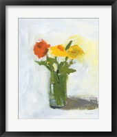 Framed Orange and Yellow Floral