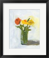 Framed Orange and Yellow Floral