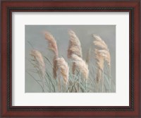 Framed Pampas Grasses on Gray