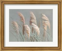 Framed Pampas Grasses on Gray