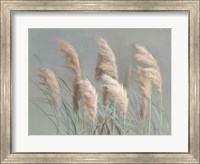 Framed Pampas Grasses on Gray