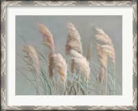Framed Pampas Grasses on Gray