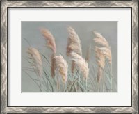 Framed Pampas Grasses on Gray