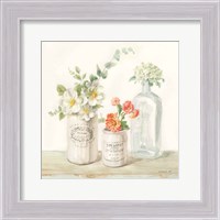 Framed Marmalade Flowers III