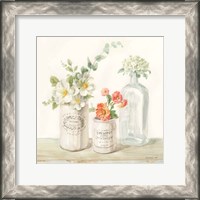 Framed Marmalade Flowers III
