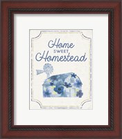 Framed 'Country Cottage Field XXI Flowers' border=