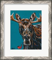Framed 'Spy Animals II-Mystery Moose' border=