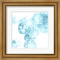 Framed Bubble Square Aqua I