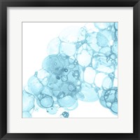 Bubble Square Aqua II Framed Print