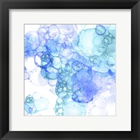Framed Bubble Square Aqua & Blue I