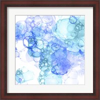 Framed Bubble Square Aqua & Blue I
