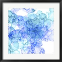 Framed Bubble Square Aqua & Blue II