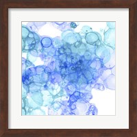Framed Bubble Square Aqua & Blue II