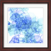 Framed Bubble Square Aqua & Blue III