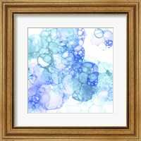 Framed Bubble Square Aqua & Blue IV